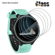 [4 Packs/2 Packs] Tempered Glass Screen Protector For Garmin Instinct Series/ Garmin Approach Series/ Garmin Enduro Series/Garmin Forercenner Series/Garmin Fenix Series/Garmin Vivoactive Series / Garmin Epix Series Watch, [2.5D Arc Edges High Definition 9H Hardness] Anti-Scratch, Bubble-Free