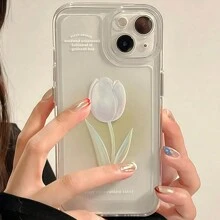 2pcs Tie Dye Rose Couple Pattern Phone Cases Compatible With IPhone 16, 15, 14, 13, 12, 11 Series & Waterproof Shockproof Anti-Fall Scratch Resistant - Multicolor - View 4
