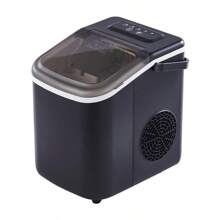 Countertop Ice Maker Machine, 6-15 Mins Ice Making Cycle, Bullet Ice Machine With Ice Scoop And Basket Inside (Black) (Silver) - Black - View 9