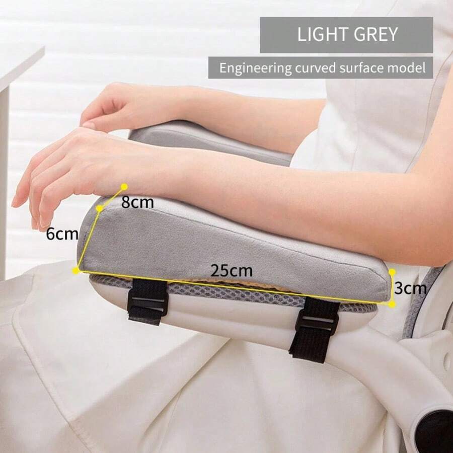 Almohada de espuma para codo, reposabrazos para silla, soporte para reposabrazos para silla de oficina, reposabrazos, cojín para silla, alivio del codo, 1 par - Gris - Ver 1