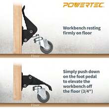 17002 Workbench Casters Quick-Release Plates 4 Sets Black Heavy Duty Swl Caster For Workshop Table - Castersw/Quick-ReleasePlates-4Sets - View 3