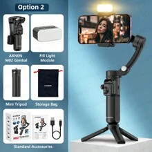 AXNEN Estabilizador de Gimbal Manual de 3 Eixos para Smartphones, com Rastreamento Facial, Controle Remoto Magnético e Controle de Foco - Ideal para Fotografia, Gravação de Vídeo, Vlogging e Transmissão ao Vivo