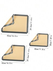 2pcs Silicone Baking Mat Sheet - Reusable Silicone Baking Sheet - Easy & Convenient Nonstick Baking Supplies - 16.5"X11.6" Silicone Mats For Baking - Baking Mat For Oven