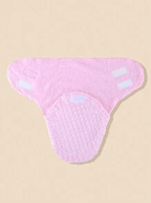1pc Soft Breathable Solid Color Dotted Velvet Baby Sleeping Bag, Suitable For Home Use Love Valentine