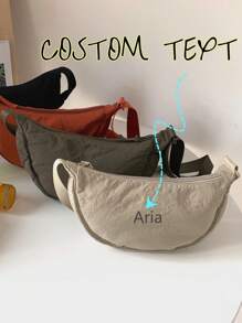 Customized Crossbody Bag, Multifunctional, Dumpling Bag, Nylon Lightweight Small Shoulder Bag, Versatile Shoulder Bag - Multicolor - View 1