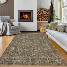 Large Size Printed Rug Low Pile Non-Slip Rug Soft Living Room Rug Anti-Stain Anti-Shedding Rug For Bedroom Office Dining Room - Camel - View 2