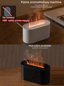 1 pièce Humidificateur à flamme colorée, diffuseur d'arômes, humidificateur à brouillard froid, humidificateur à ultrasons avec lumière à flamme LED, convient pour la maison, le bureau, la chambre à coucher, cadeau parfait