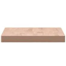 Beech Wood Rectangular Table 60x40x4 Cm Solid Natural Finish Versatile Use Dining Coffee Desk Indoor Furniture - 棕色 - 查看 4