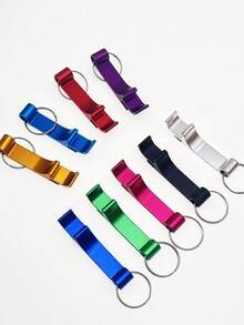 1pc/10pcs/30pcs/50pcs Personalized Portable Multifunctional Keychain Bottle Opener - Multicolor - View 7