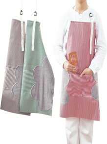 1pc Waterproof Aprons For Women With Pockets,Waterproof Kitchen Aprons Suitable For Cooking Baking Men Women