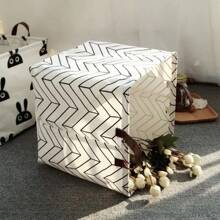 Cesta de lavandería de algodón y lino, cesta de ropa sucia, cesta de lavandería plegable, cesta de almacenamiento de artículos diversos para el hogar - UNO - Ver 8