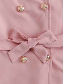 Tween Girl Stylish & Elegant 3D Butterfly Mesh Sleeve Top & Flare Leg Pants Set, Suitable For Spring Autumn - Pink - View 5