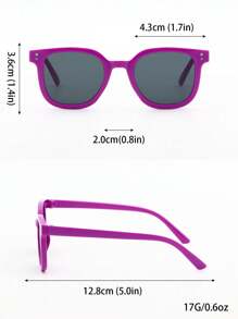 2pcs Kids Fashion Casual Fashion Glasses, Suitable For Playing, Outdoor Travel, Beach Vacation - Multicolor - View 4