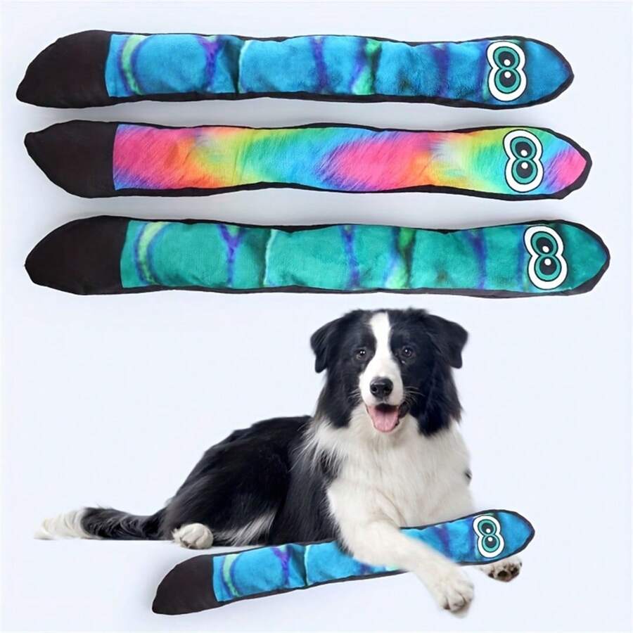 1 件带有大蛇设计的咀嚼玩具 - 为您的狗提供完美的互动玩具，使其磨牙和发出吱吱声！