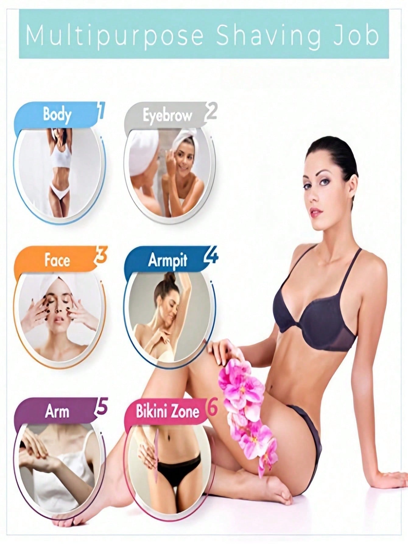 طقم 30 قطعة مقصات حواجب من الفولاذ المقاوم للصدأ م...