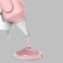 Pistola de pegamento en caliente inalámbrica con 20 barras de pegamento, pistola de pegamento recargable por USB, capacidad de batería de 1800mAh, kit portátil de pistola de pegamento en caliente de color morado/azul/rosa para manualidades, artes y artesanías, decoraciones