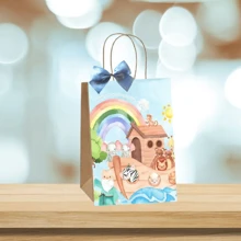 15 Sacolas Kraft Personalizadas Tema Arca de Noé