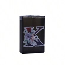 1pc 26-Letter Pattern Fashionable Cigarette Case, Large Capacity 20 Cigarettes, Portable Unisex Flip Top Slide Cover Cigarette Box,Hair Accessories ,Smoking Accessories - Multicolor - View 16