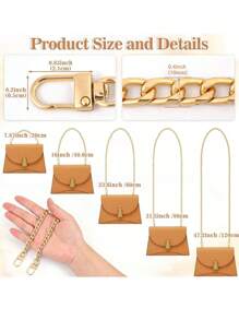 Bag Chain Accessories Bag Strap Handbag Shoulder Crossbody Replacement Chain Metal Purse Chain For Purse Making - Silver - View 4