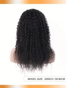 V Part Wig Human Hair No Leave Out Thin Part Wig Glueless Wigs Human Hair Pre Plucked Kinky Curly V Part Wig Beginner Friendly No Sew In No Glue 200% Density - Natural Black - View 4