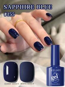 XEIJAYI 1pc 7.3ml Sapphire Blue Gel Nail Polish UV/LED Soak Off Polish Gel Long Effect Fast Drying For Home Nail Art DIY Salon Home Holiday Gift