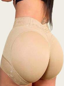 1pc Women's Shapewear Briefs, Slimming Leggings,Tummy Control High Waist Anti-Slip Shorts, Butt Lifting Shapewear Bottoms,Suitable For Daily Wear - Khaki - View 7