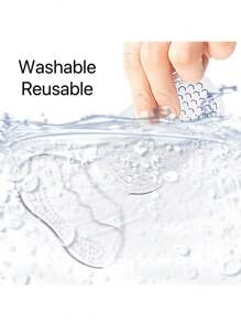 1 Pair Transparent Silicone Heel Grips, 2-In-1 Soft Cushion Inserts, Anti-Slip & Anti-Friction, Adjustable Fit For High Heels, Shoes, Casual Shoes, Sandals - Clear - View 9