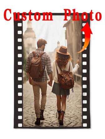 2st vintagefilm negativt tryck anpassade fotohanddukar, moderna enkla multifunktionella hemhanddukar, lämpliga för födelsedag, alla hjärtans dag, par, resor, tacksägelse, jul, nyår, halloween, husdjur, jubileum, alla årstider hem, kök, badrum, vardagsrum, Matsal, sovrum