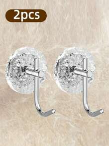 1/2/4pcs Striped & Marble Pattern Wall Hooks, Gold/Silver Color Options, Adhesive Hooks Suitable For Towels, Coats, Keychains, No Drilling Required, Heavy Duty Wall Hooks For Bathroom, Bedroom, Kitchen, Hotel, Pool, Great Christmas & New Year Gift - Multicolor - View 18