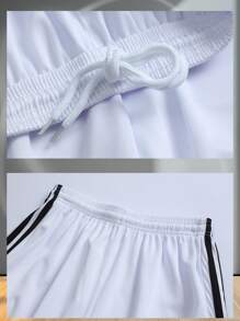 Customizable Real Madrid And English Style Children's And Youth Football Kit (8-12 Years Old) - Personalized Jersey And Shorts Set, Home Design Style, Customizable Logo, Numbers, And Text Content - Black and White - View 6