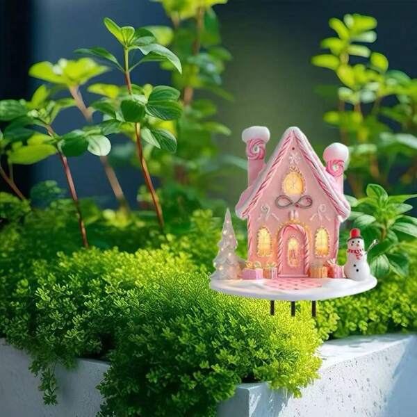 1 pieza, Estaca de decoración de jardín de estilo bohemio con flor 2D de 10 cm/3,94 pulgadas, serie de caramelos, decoración de estaca de césped de jardín, decoración de jardín, patio, granja, decoración exterior, regalo de inauguración de la casa, decoración del hogar, decoración de bonsái