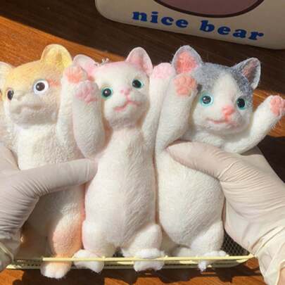 可爱兔子毛绒玩具，逼真的设计，超柔软触感，慢回弹，随机包装和配件