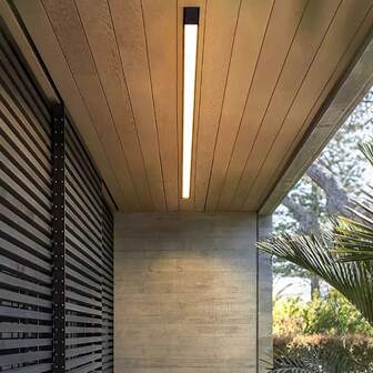 Lámpara de techo LED minimalista para balcón de color negro/blanco con luz de techo LED de aluminio de color blanco frío, accesorio de decoración para entrada, pasillo, patio industrial y balcón
