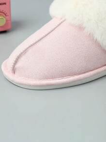Fuzzy Warm Comfy Slipper Slip-On Fluffy Fashion Winter Bedroom House Shoes For Valentine's Day Gift For Girlfriend - Pink - View 3