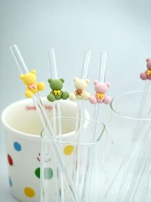 12 Unidades de Palhas de Vidro Reutilizáveis com 2 Escovas de Limpeza - Cores e Estilos Variados, Palhas para Bebidas, Smoothies, Café Gelado, Drinques, Bebidas de Verão, Suprimentos para Festa, Ideias de Presente para Natal, Aniversário ou Réveillon, Materiais Escolares