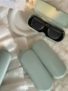 1个纯色塑料太阳镜盒，防水韩版眼镜框，可爱糖果色眼镜盒，性别揭晓派对、生日、婚礼、聚会的完美礼物，也是送给同事、朋友和家人的理想之选，返校必备品