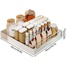 Pull Out Cabinet Drawers Organizer Pull Out Cabinet Organizer Shelves Adhesive Slide Out Drawers Storage Rack For Kitchen Cabinets, Pantry, Bathroom - White 40cm - View 2