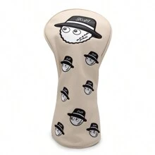 时尚设计渔夫卡其色高尔夫球杆套，适用于一号木杆、球道木杆、混合杆、木杆，带号码标签，适用于1号、3号、5号木杆、刀背式推杆、槌式推杆。 - 黑色 - 查看 11