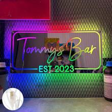1pc New Year And Gifts - Custom Mirror Colored USB LED Neon Light, Valentine's Day Gifts With Customizable Names, Wedding Decor, Personalized Gifts, Bedroom Decor, Home Decor USB Led Light, Birthday Gifts, Letters Light Decor, Halloween, Thanksgiving. Graduation - Multicolor (Fantasy) - View 4