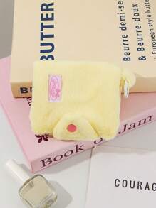 Cute Plush Kawaii Cartoon Plush Bluetooth Headset Protective Cover Girl Design Small Wallet Wireless Earphone Cases With With Keychain Compact Coin Pouch & Card Holder With Keychain, - Multicolor - View 14