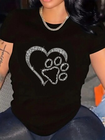 Eternal Love Polka Dot Heat Transfer Print Design Paper, Suitable For DIY Heat Press Decoration On Apparel, Daily DIY Clothing Decoration, Applicable For T-Shirts, Sweatshirts, Jackets, Backpacks And Other Textiles, Valentine's Day Design