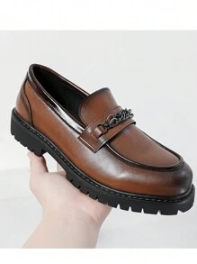 Mocassini uomo con suola spessa, polivalenti, scarpe casual eleganti da lavoro