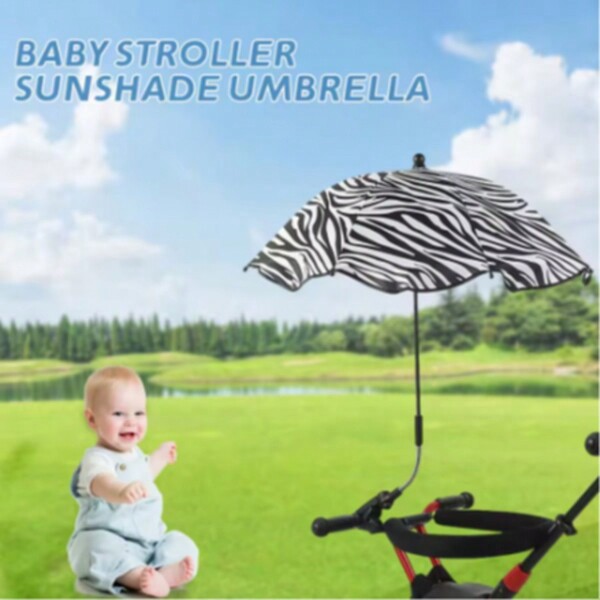 1 Stück Universeller Baby Kinderwagen Regenschirm, einstellbarer Sonnenschutz, UV-Schutz für Kinderwagen Zubehör, tragbarer Sonnenschirm, Sonnenschutz für Kinderwagen, wasserdichter Regenschirm für den Kinderwagen