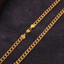 1 Peça Colar Dourado Versátil da Moda de 6mm, Colar Gargantilha de Hip Hop