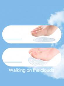 1 Pair Soft Silicone Anti-Slip Forefoot Pads, Comfortable Shock-Absorbing Pad To Prevent Foot Pain And Abrasion, Suitable For High Heels, Flats, Sandals, Spring/Summer