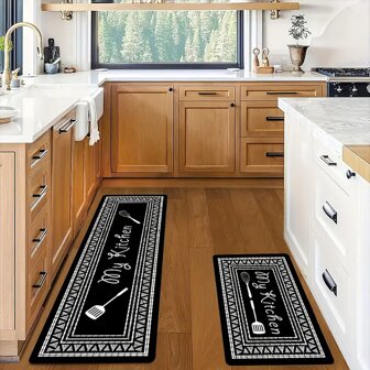 1pc Anti-Fouling Kitchen Carpet, Anti-Slip Water Absorbent Memory Foam Pad, Waterproof Soft Cushion Fatigue-Proof Carpet, Suitable For Corridor, Living Room, Bedroom, Quick Drying & Machine Washable For Kitchen, Corridor, Bathroom, Laundry