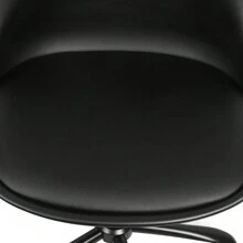 Chaise de salon avec dossier, Chaise de bureau à roulettes, Hauteur d'assise réglable 43-55cm, Siège 47x41 cm, Pied métal laqué, Chaise pour bureau, chambre, salon, etc.