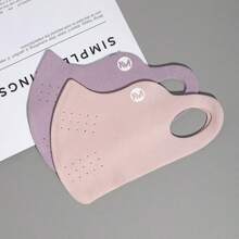 1pc Collagen Anti-Dust Warm Breathable Simple Solid Color Face Mask, Windproof Cycling Mask, Moisturizing & Nourishing, Suitable For Women & Men, Autumn/Winter