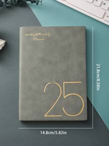 1 pezzo Pianificatore in inglese per il 2025 (penna non inclusa)