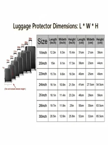 1个透明PVC行李箱套（18-30英寸），行李保护套，旅行必备配件，适合度假旅行和上学使用 - 無色 - 查看 9